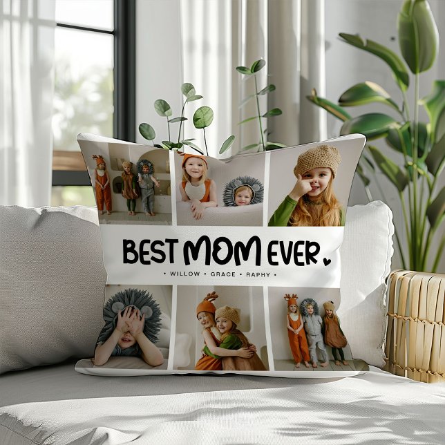 Leuk modern 'BESTE MOEDER Ooit' 6 foto Kussen (Creator heeft geüpload)