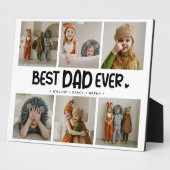 Leuk modern 'BESTE PAPA Ooit' 6 foto Fotoplaat (Zijkant)