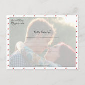 Leuk Modern Brush Script Sla de datum op Aankondigingskaart (Achterkant)