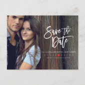 Leuk Modern Brush Script Sla de datum op Aankondigingskaart (Voorkant)