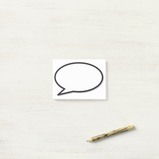 Leuk Modern Comic Book Speech Bubble Post-it® Notes (Op bureau)