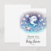 Leuk Modern Dolfijn Baby shower Bedankkaart (Voorkant / Achterkant)