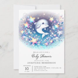 Leuk Modern Dolfijn Baby shower Kaart