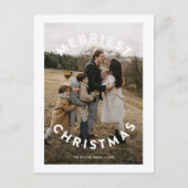 Leuk Modern Eenvoudig Cirkeltype 3 Foto Kerstmis Feestdagenkaart (Voorkant)