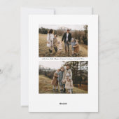 Leuk Modern Eenvoudig Cirkeltype Drie Foto Feestdagenkaart (Achterkant)