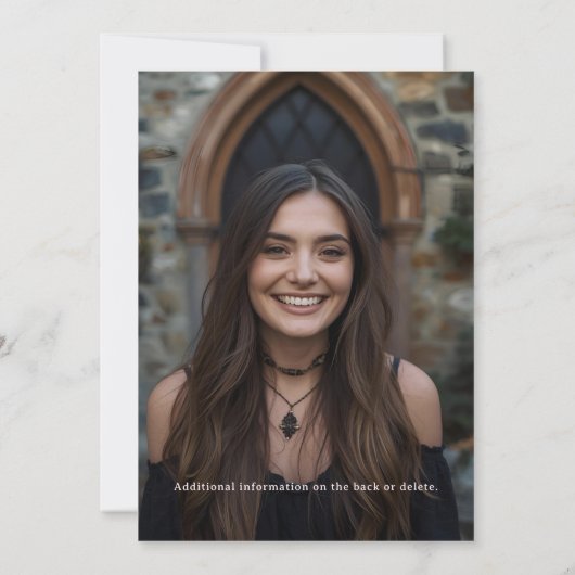 Leuk Modern Flower Verjaardagsfeest Uitnodiging Si (Achterkant)