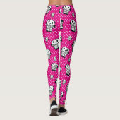 Leuk Modern Girly Roze Schattige Kawaii Panda Beer Leggings (Achterkant)