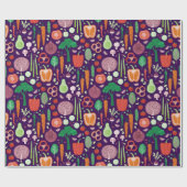 Leuk modern groentepatroon cadeaupapier (Vlak)