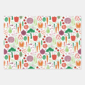 Leuk modern groentepatroon inpakpapier vel (Voorkant 3)