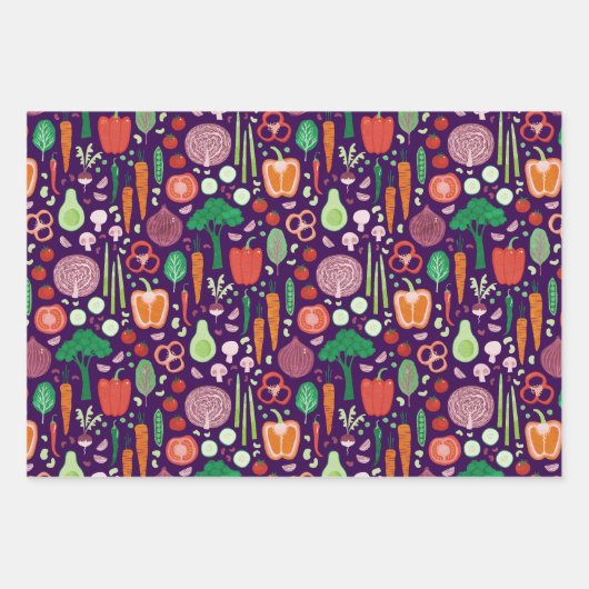 Leuk modern groentepatroon inpakpapier vel (Voorkant)