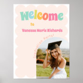 Leuk Modern Kleurrijk Afstuderen Welkomstbord Poster (Voorkant)