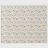 Leuk Modern Kleurrijk Ananas Patroon Cadeaupapier (Vlak)