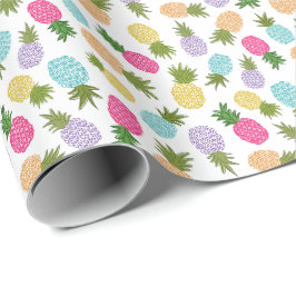 Leuk Modern Kleurrijk Ananas Patroon Cadeaupapier