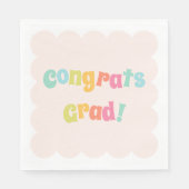 Leuk Modern Kleurrijk Gefeliciteerd Afstudeerder Servet (Voorkant)
