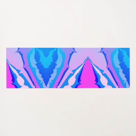 Leuk Modern Kleurrijk Paarse Blauw Stropdas-Dye Ab Yogamat (Achterkant (horizontaal))