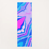 Leuk Modern Kleurrijk Paarse Blauw Stropdas-Dye Ab Yogamat (Voorkant)