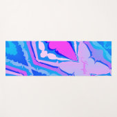 Leuk Modern Kleurrijk Paarse Blauw Stropdas-Dye Ab Yogamat (Voorkant (horizontaal))
