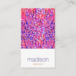 Leuk Modern Kleurrijk Roze Confetti Salon Visitekaartje