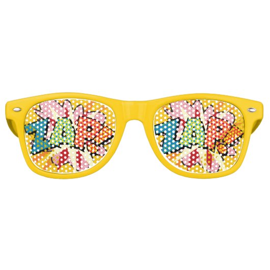 Leuk Modern Kleurrijk Stripboek ZAP Retro Zonnebril (Voorkant)