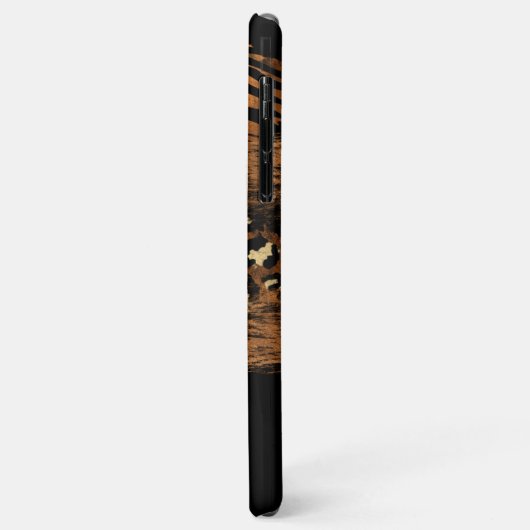 Leuk modern koper glitter script monogram Case-Mate iPhone case (Achterkant/links)