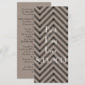 Leuk & Modern Kraft Wedding Programma Programmakaart (Voorkant / Achterkant)