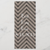Leuk & Modern Kraft Wedding Programma Programmakaart (Voorkant)