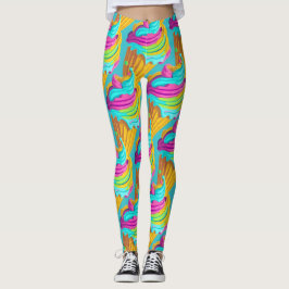 Leuk modern meisjesachtig kleurrijk ijsje patroon leggings