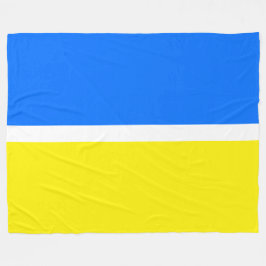 Leuk Modern nautisch blauw heldergeel kleurenblok Fleece Deken