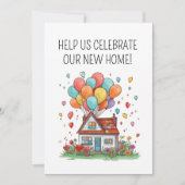 Leuk Modern Nieuw Huis Housewarming Party Uitnodig (Voorkant)