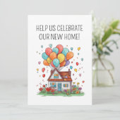 Leuk Modern Nieuw Huis Housewarming Party Uitnodig (Staand voorkant)