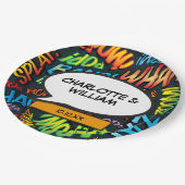 Leuk modern ontwerp typografische stripboek papieren bordje (Gekanteld)