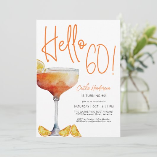 Leuk Modern Oranje Hallo Kaart (Staand voorkant)