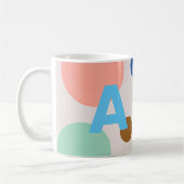 Leuk Modern Polka Dot Monogram Koffiemok (Links)