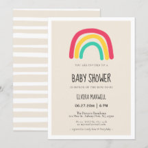 Leuk modern regenboog Baby shower