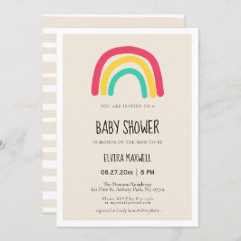 Leuk modern regenboog Baby shower Kaart