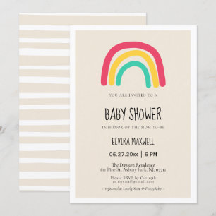 Leuk modern regenboog Baby shower Kaart