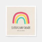 Leuk modern regenboog Baby shower Servet (Voorkant)