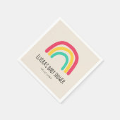 Leuk modern regenboog Baby shower Servet (Hoek)