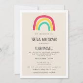 Leuk modern regenboog Virtual Baby shower Kaart (Voorkant)