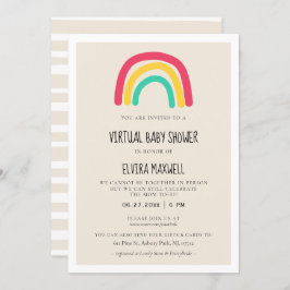 Leuk modern regenboog Virtual Baby shower Kaart