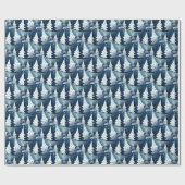 Leuk Modern Scandinavisch Abstract Pine Tree Patte Cadeaupapier (Vlak)