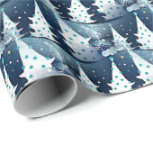 Leuk Modern Scandinavisch Abstract Pine Tree Patte Cadeaupapier (Rol Hoek)