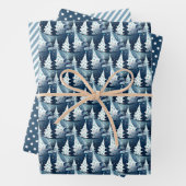 Leuk Modern Scandinavisch Abstract Pine Tree Patte Inpakpapier Vel (In situ)