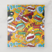 Leuk Modern Spraakbubbel Leuk Retro Stripboek Plaatskaartje (Binnenkant ongevouwen)