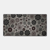 Leuk Modern Trendy Girly Cool Bloemen Patroon Grij Bureaumat (Voorkant)