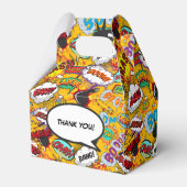 Leuk Modern Trendy Stripboek Bruiloft Bedankdoosjes (Achterkant)