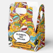 Leuk Modern Trendy Stripboek Bruiloft Bedankdoosjes (Geopend)