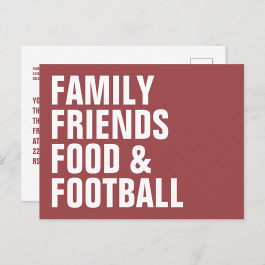 Leuk modern type Thanksgiving uitnodiging briefkaa (Voorkant / Achterkant)