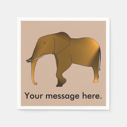 Leuk Modern Uw bericht Olifantservetten Servetten (Voorkant)