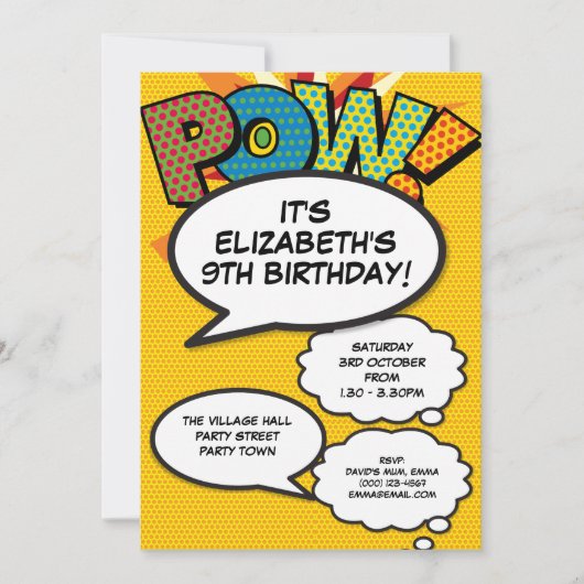 Leuk Modern Verjaardagsfeest Elke Leeftijd POW Kaart (Voorkant)